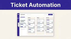 Support tickets flow through priority, billing, and routing columns.