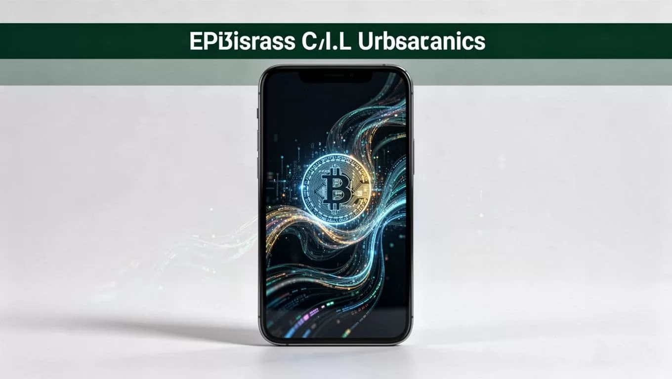 Smartphone showing digital currency graphics below a dark-green Mobile Payout banner.