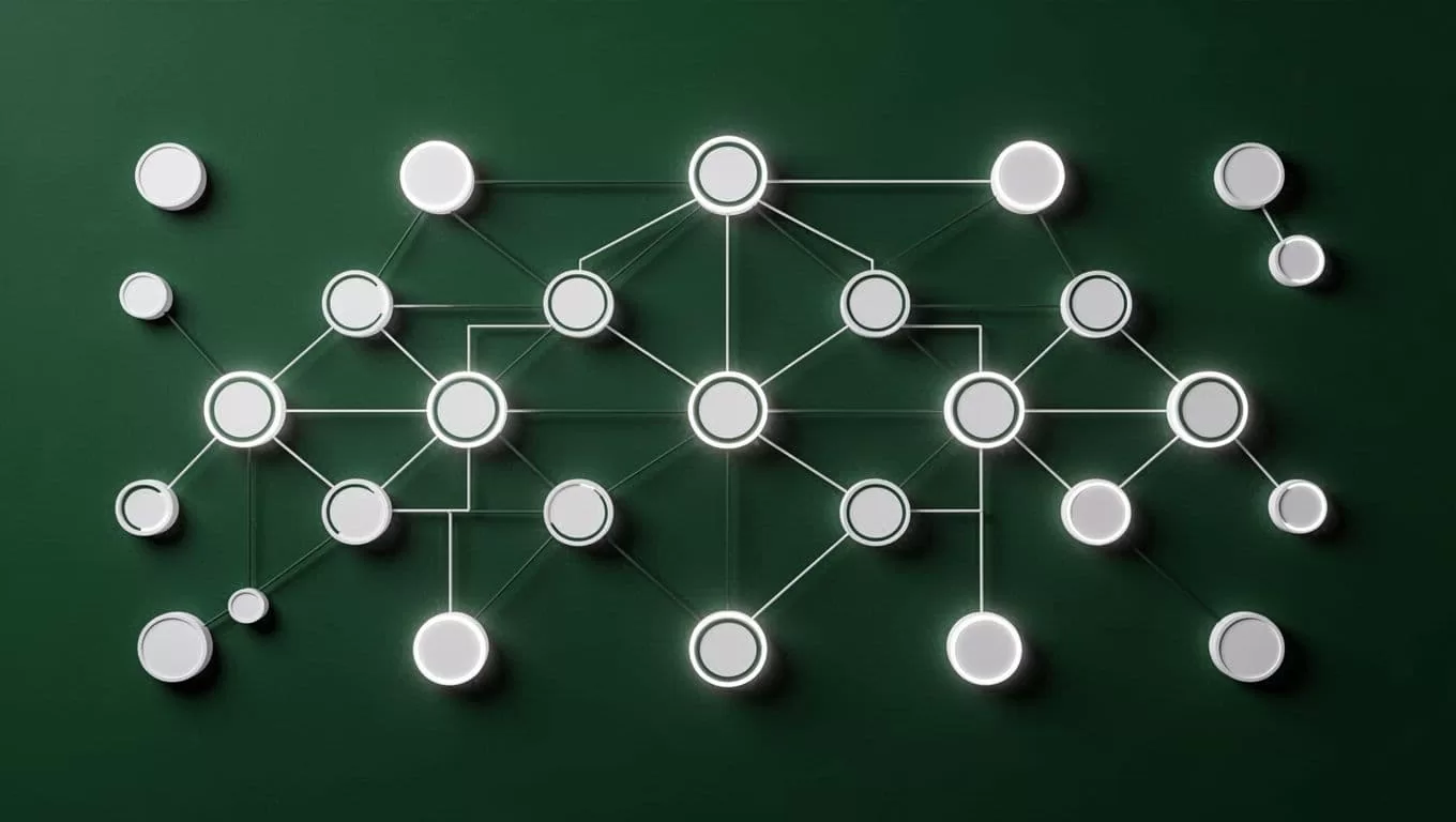 Connected nodes and JSON fields illustrate a patent indexing database.