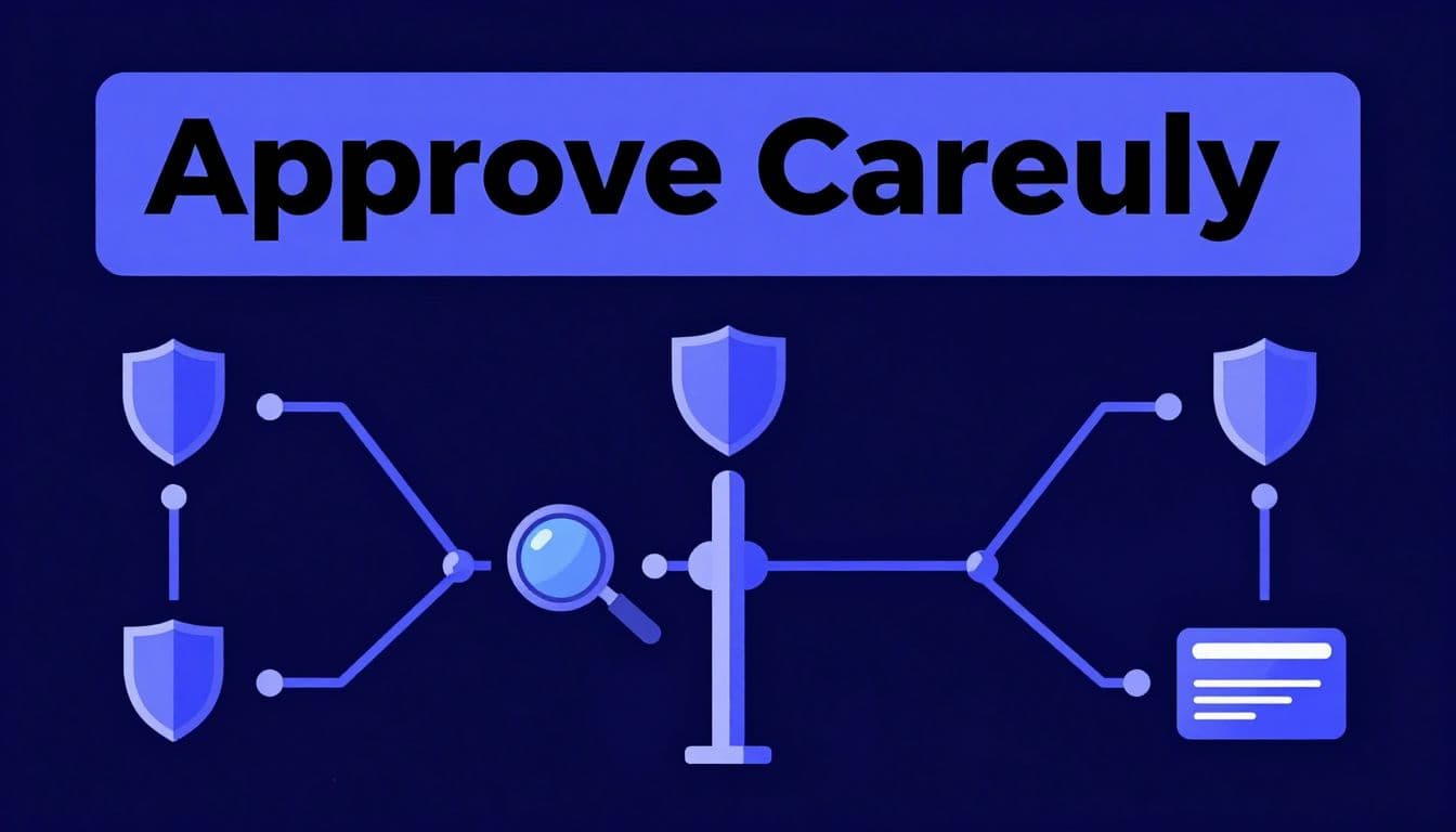 A review gate separates a suspicious referral from an approved commission card.