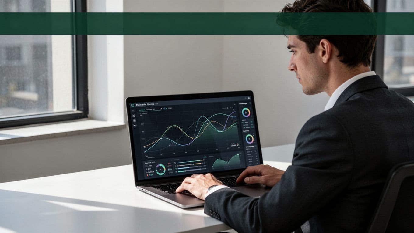 A laptop shows monitoring lines beneath a dark-green Safe Access banner.