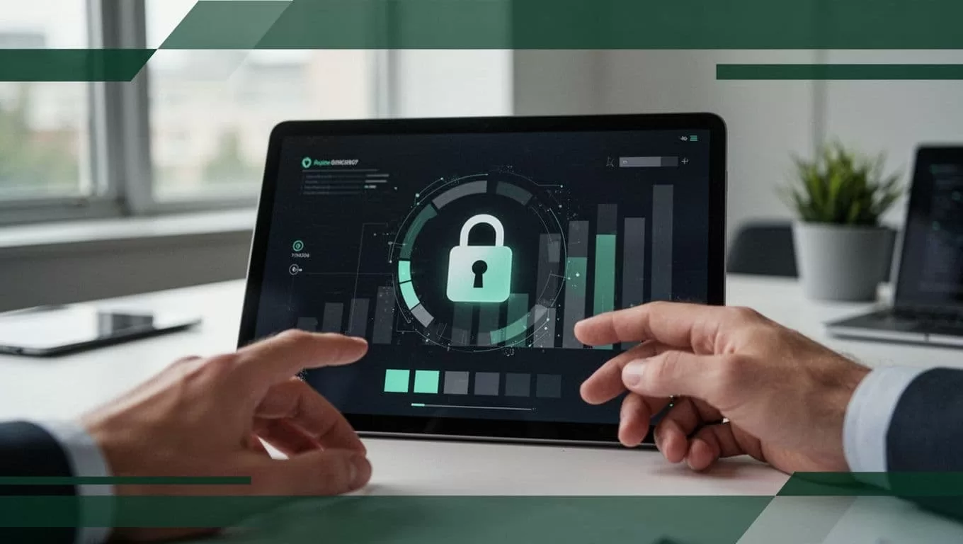 Minimalist account security interface with a dark-green Secure Setup header.
