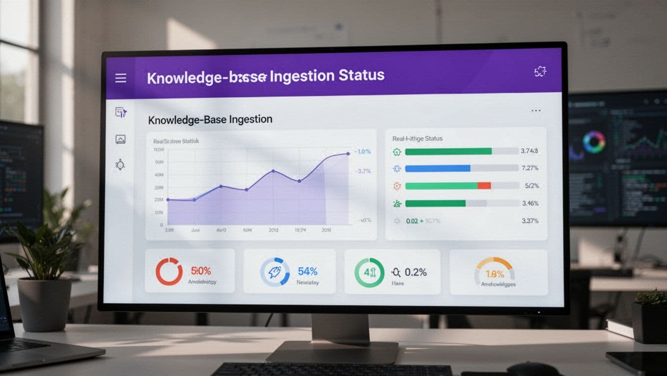 Indigo dashboard showing Sync Engine above knowledge base status panels.