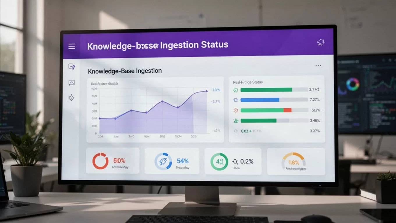 Indigo dashboard showing Sync Engine above knowledge base status panels.