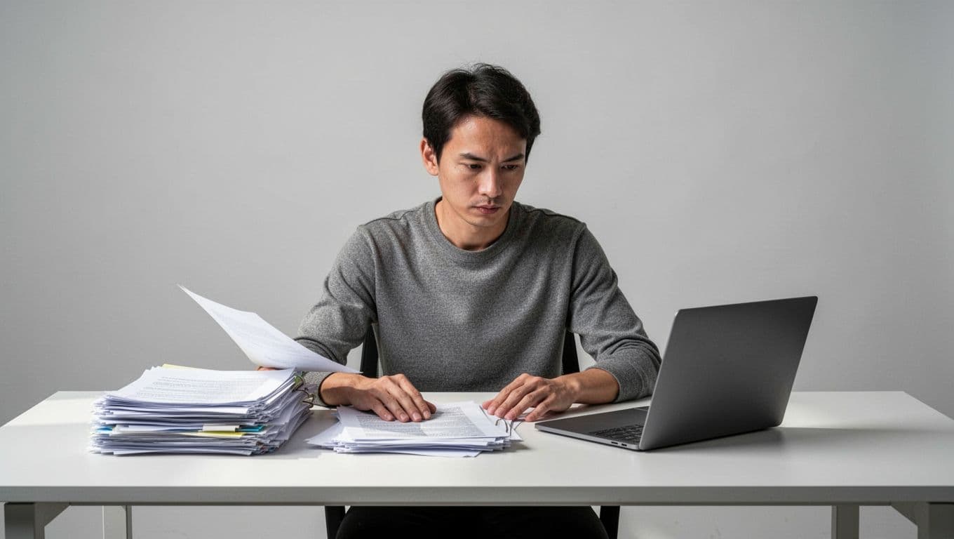 Workflow Scaling headline above organized tax files and a laptop on a desk.