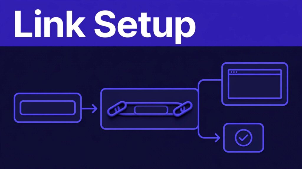 Affiliate dashboard showing a tracked partner link connected to a landing page.