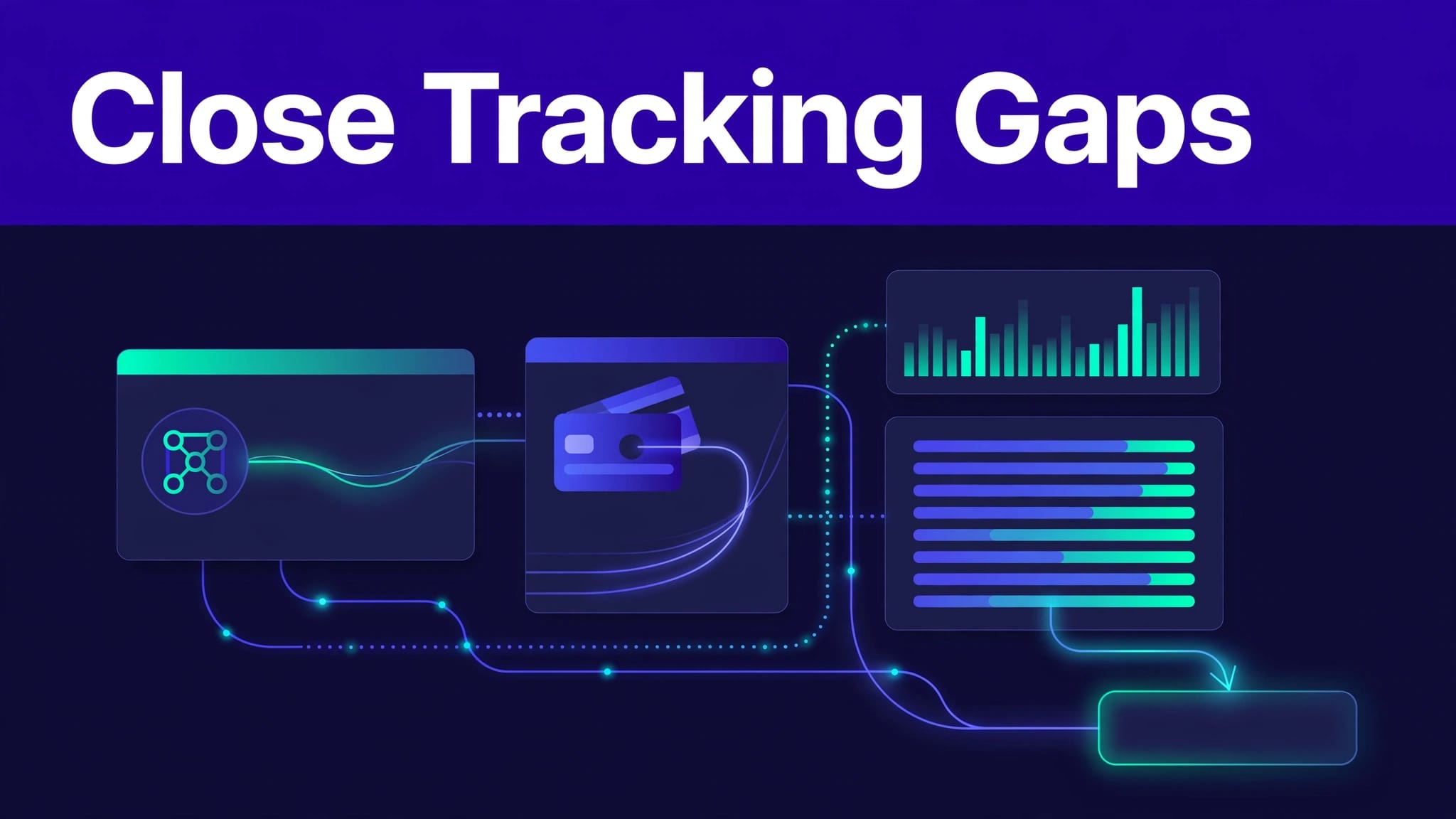 A dark affiliate dashboard shows referral links, commissions, payouts, and connected payment data paths.