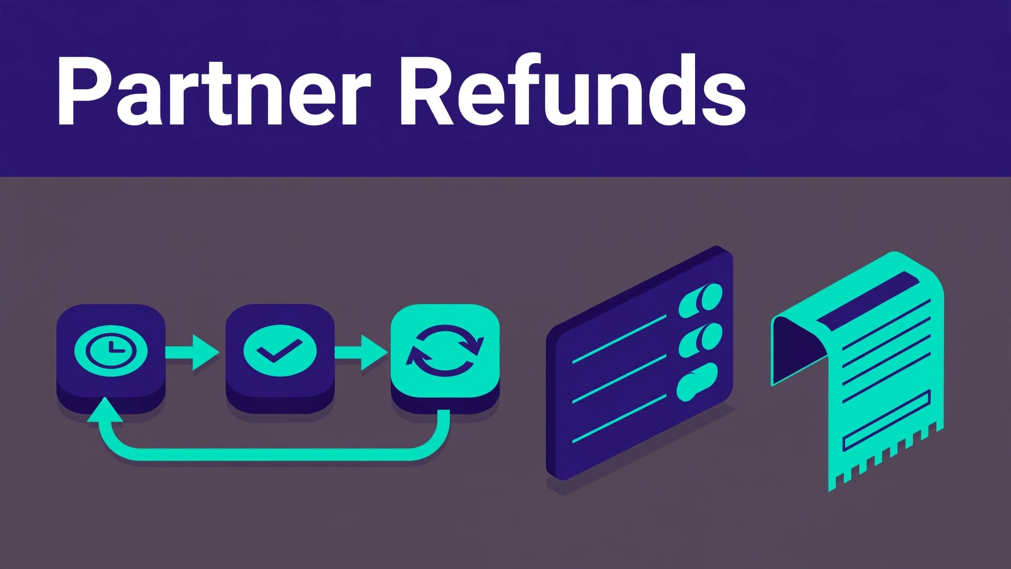 Finance dashboard showing a payment moving from pending to due and then into a refund.