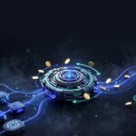 Glowing payment nodes connect an affiliate network through a central automation hub.