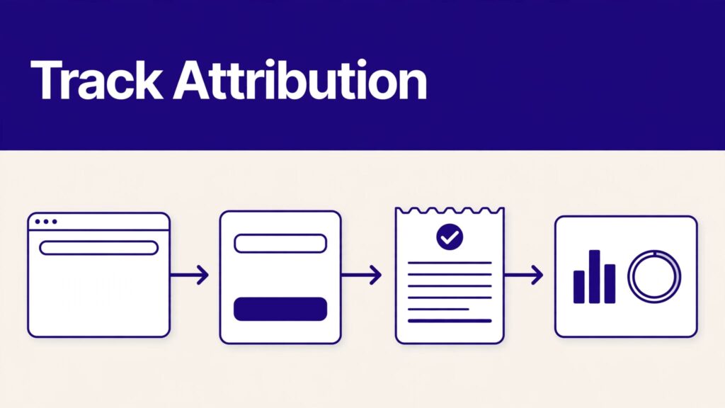 Connected panels show a referral link, signup form, payment receipt, and commission dashboard.